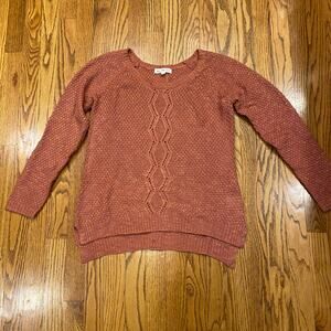 Pink Rose Premium Sweater Button Back Large